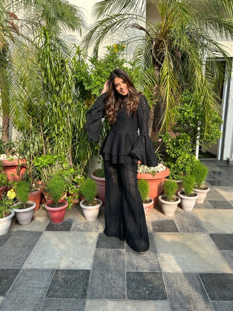 Black Frill Lace Co-ord - Image 2