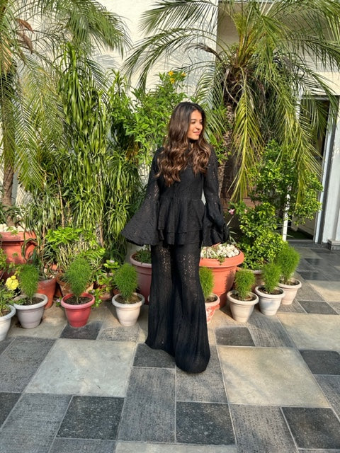 Black Frill Lace Co-ord - Image 3