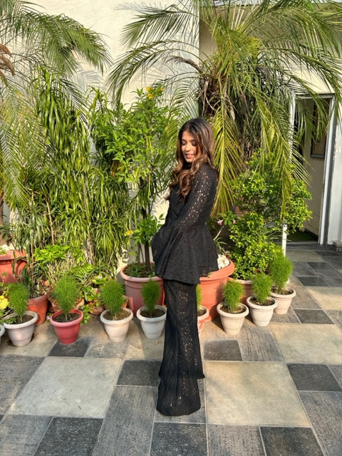Black Frill Lace Co-ord - Image 4
