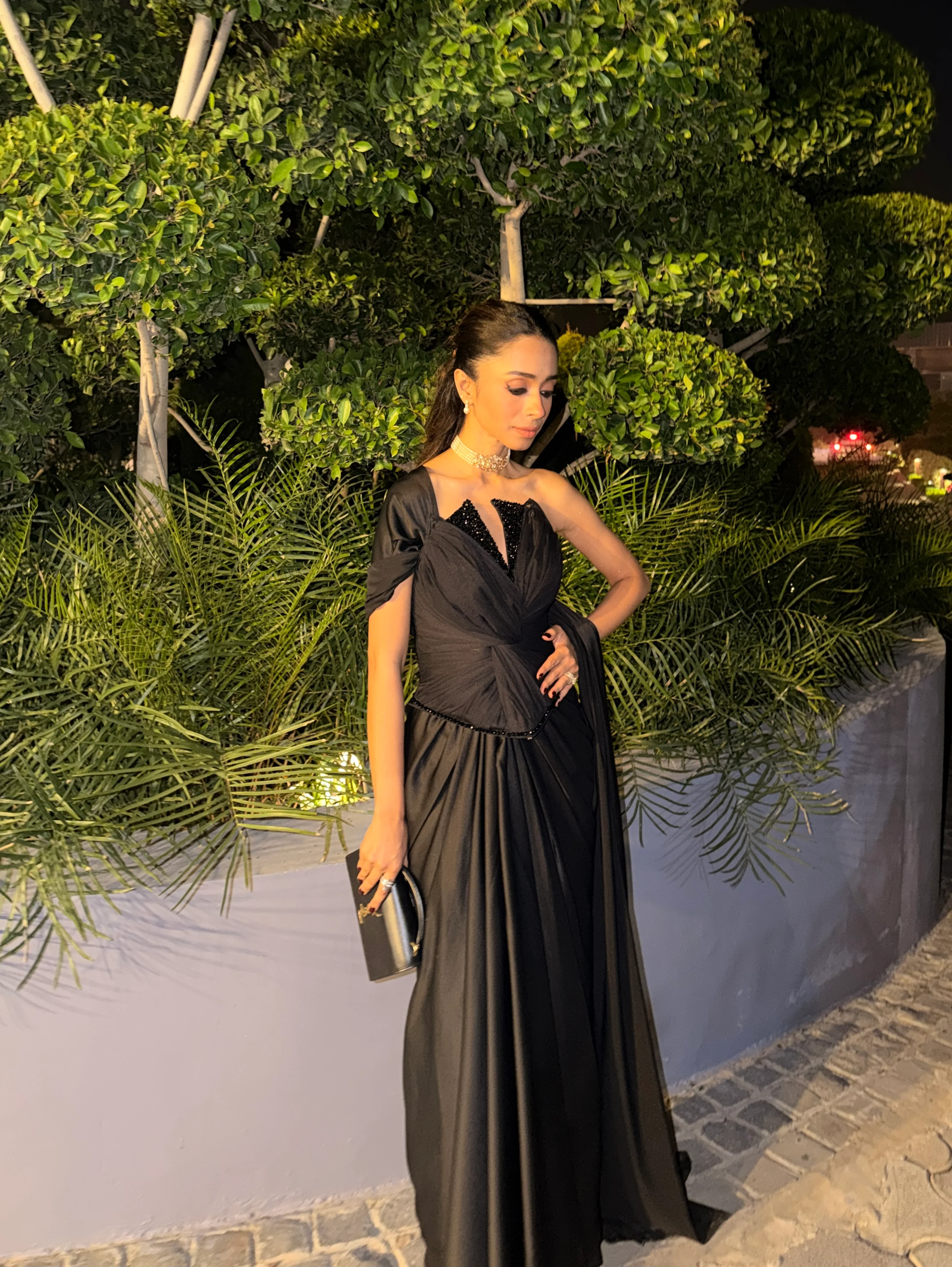 BLACK LOTUS CORSET SAREE - Image 4