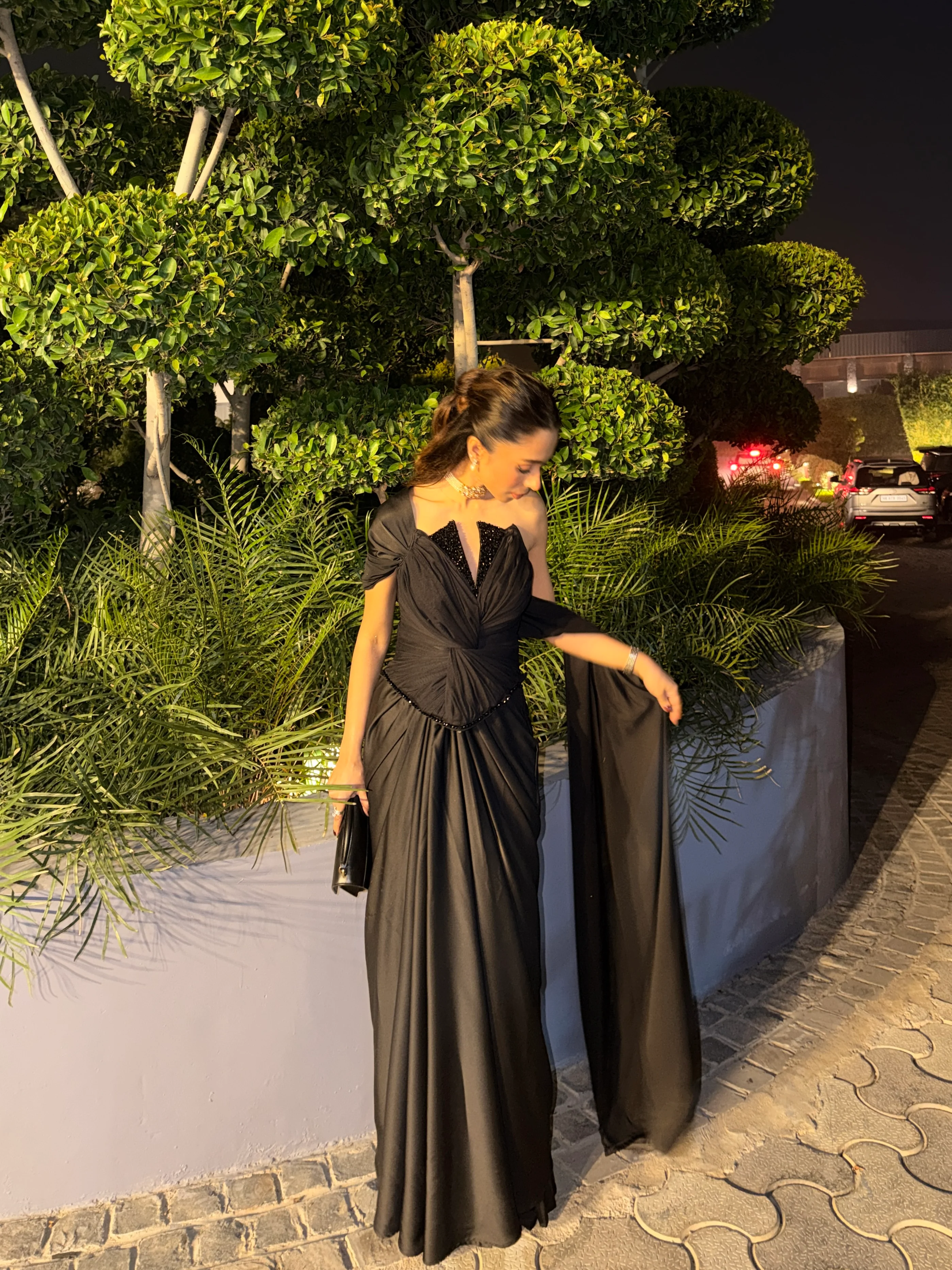 BLACK LOTUS CORSET SAREE - Image 5