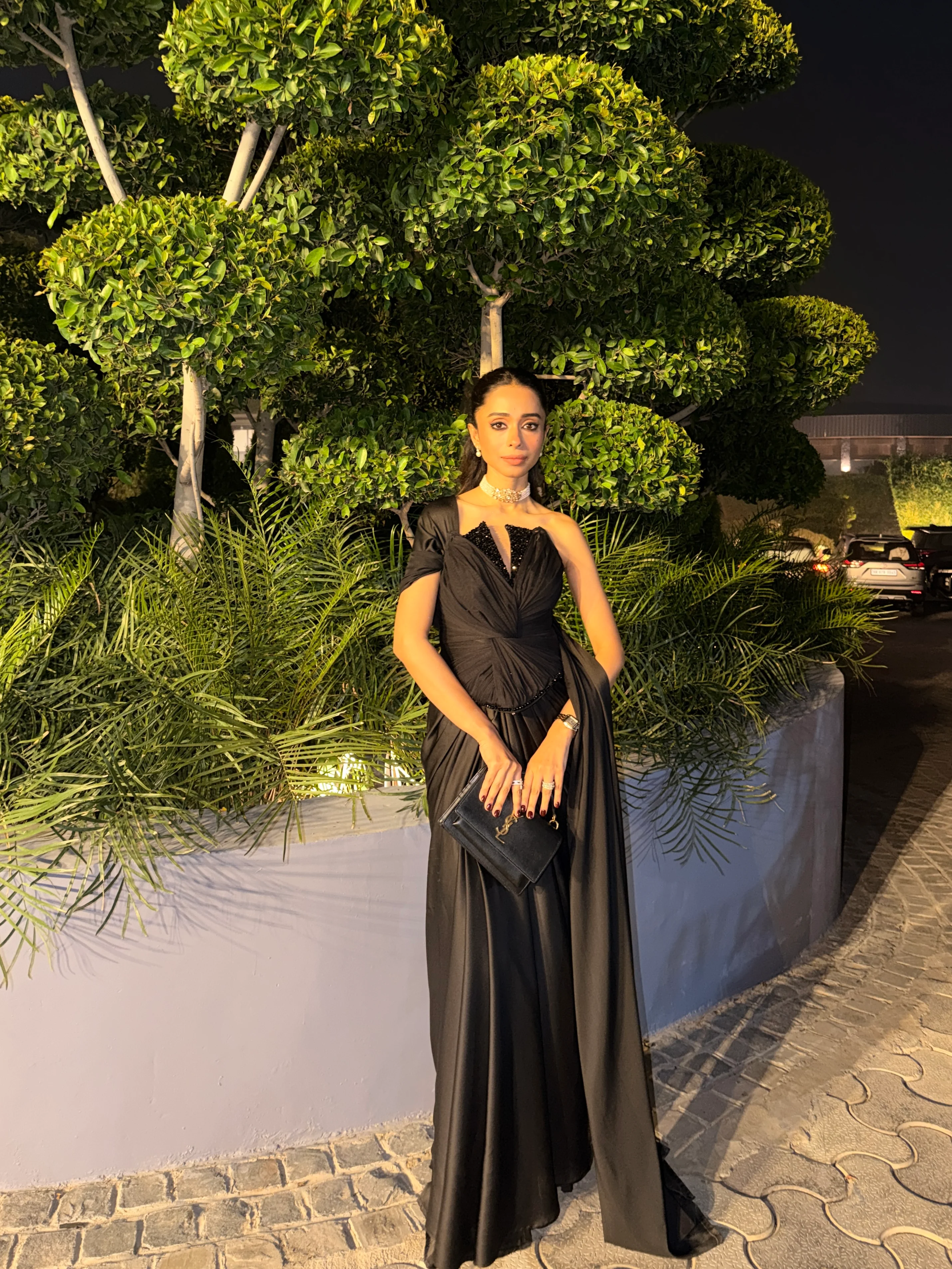 BLACK LOTUS CORSET SAREE - Image 6
