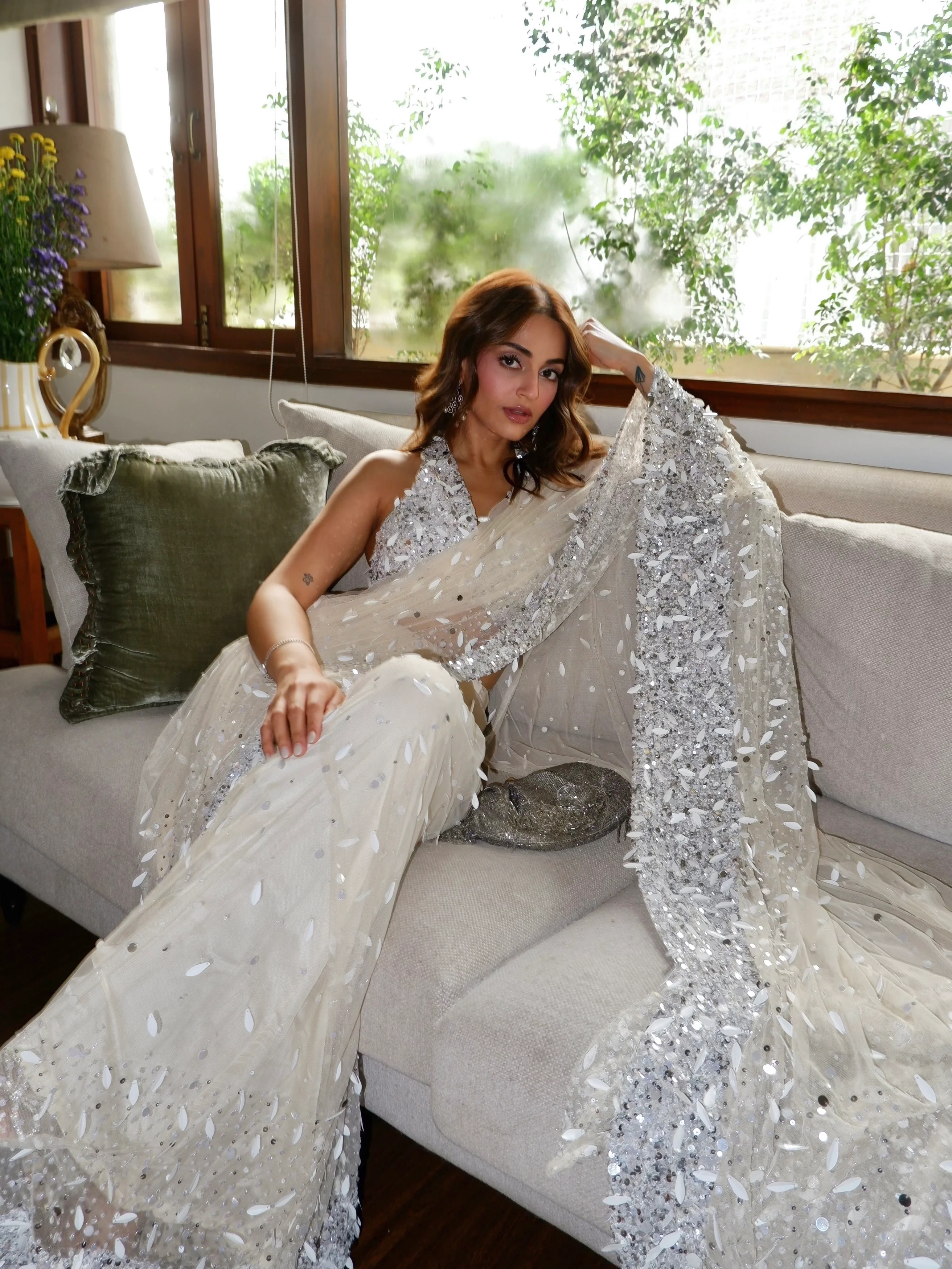 DOVE SEQUIN SARI