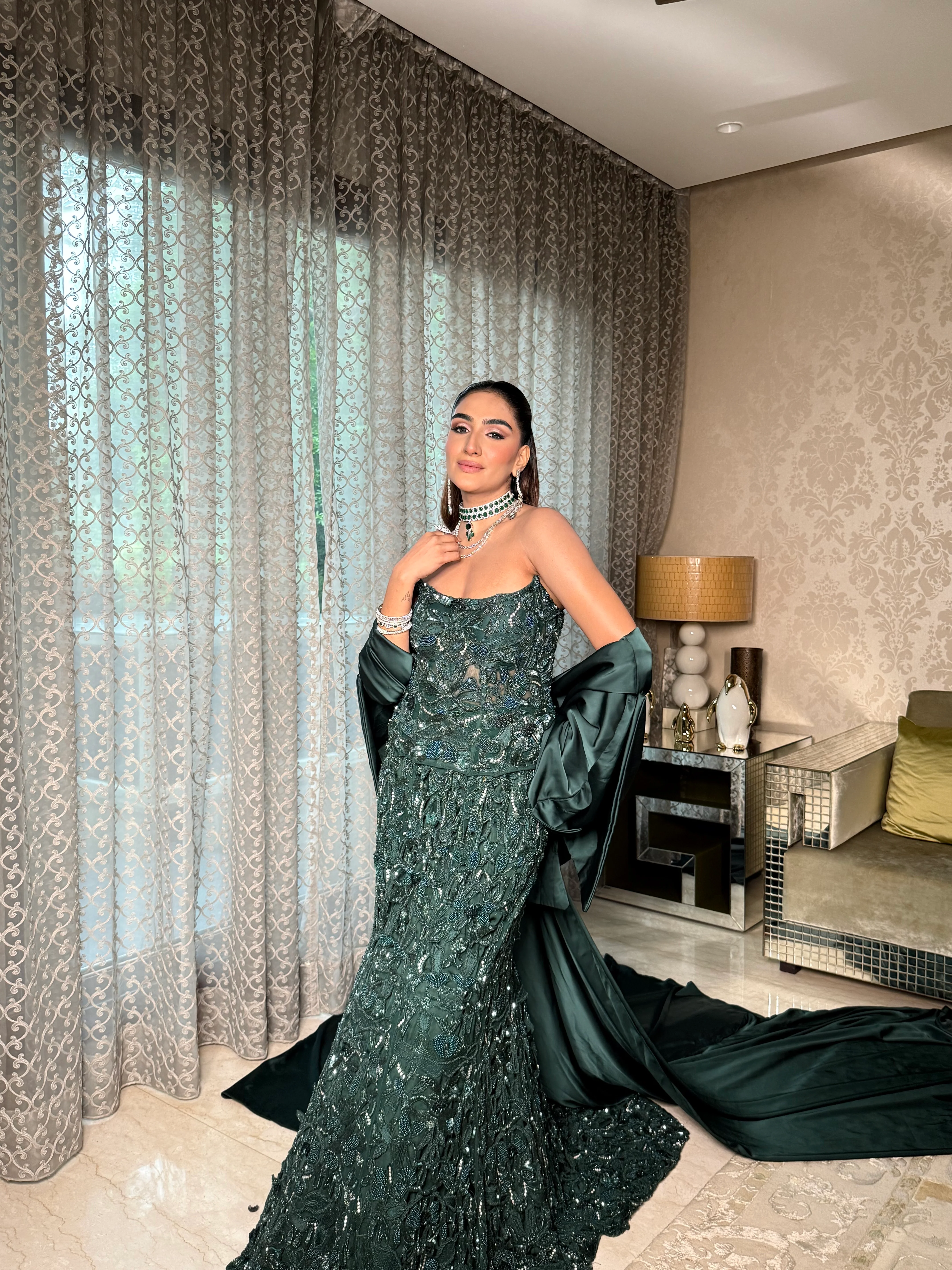 Greenleaf corset mermaid lehenga - Image 15