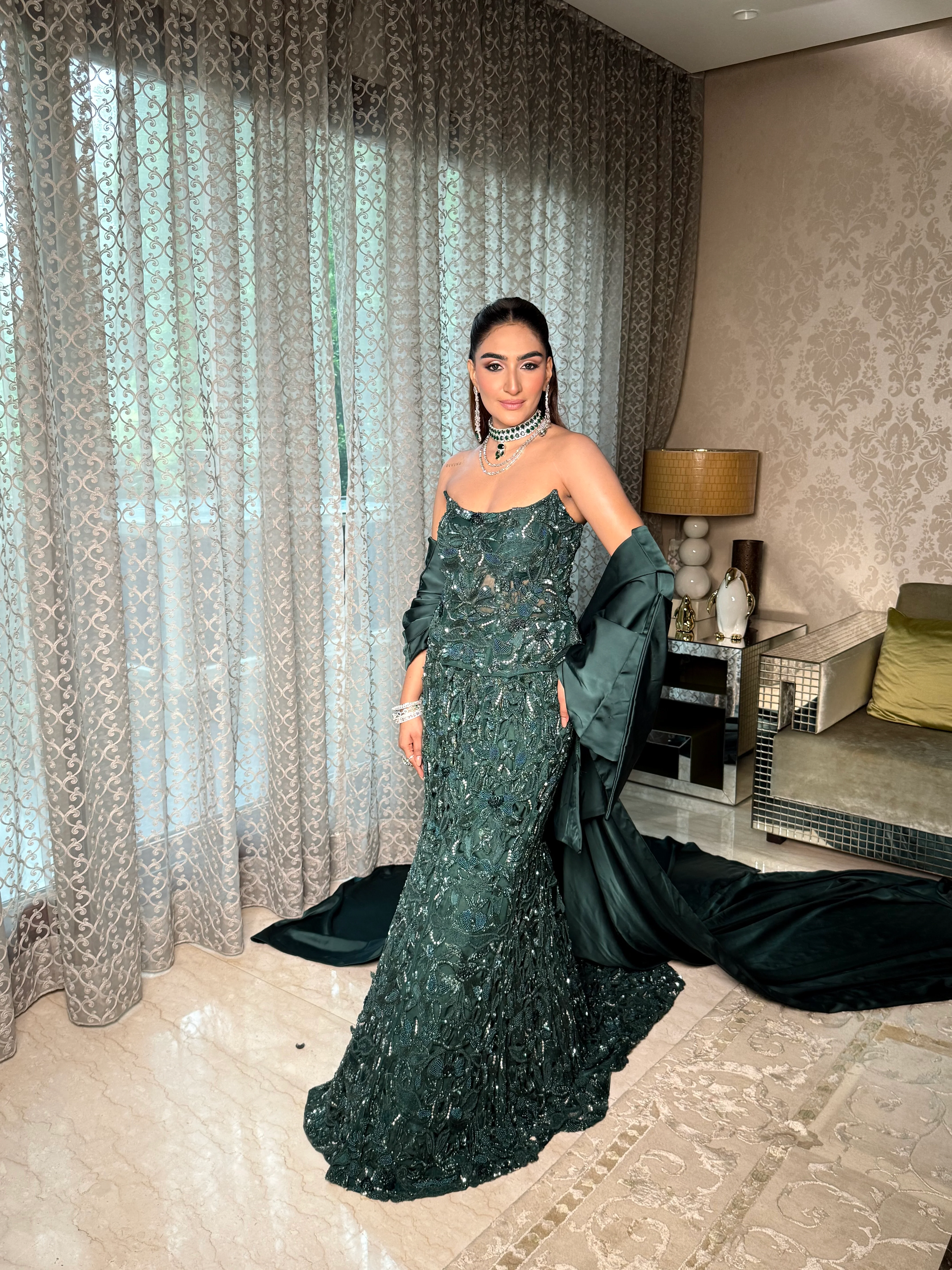 Greenleaf corset mermaid lehenga - Image 17