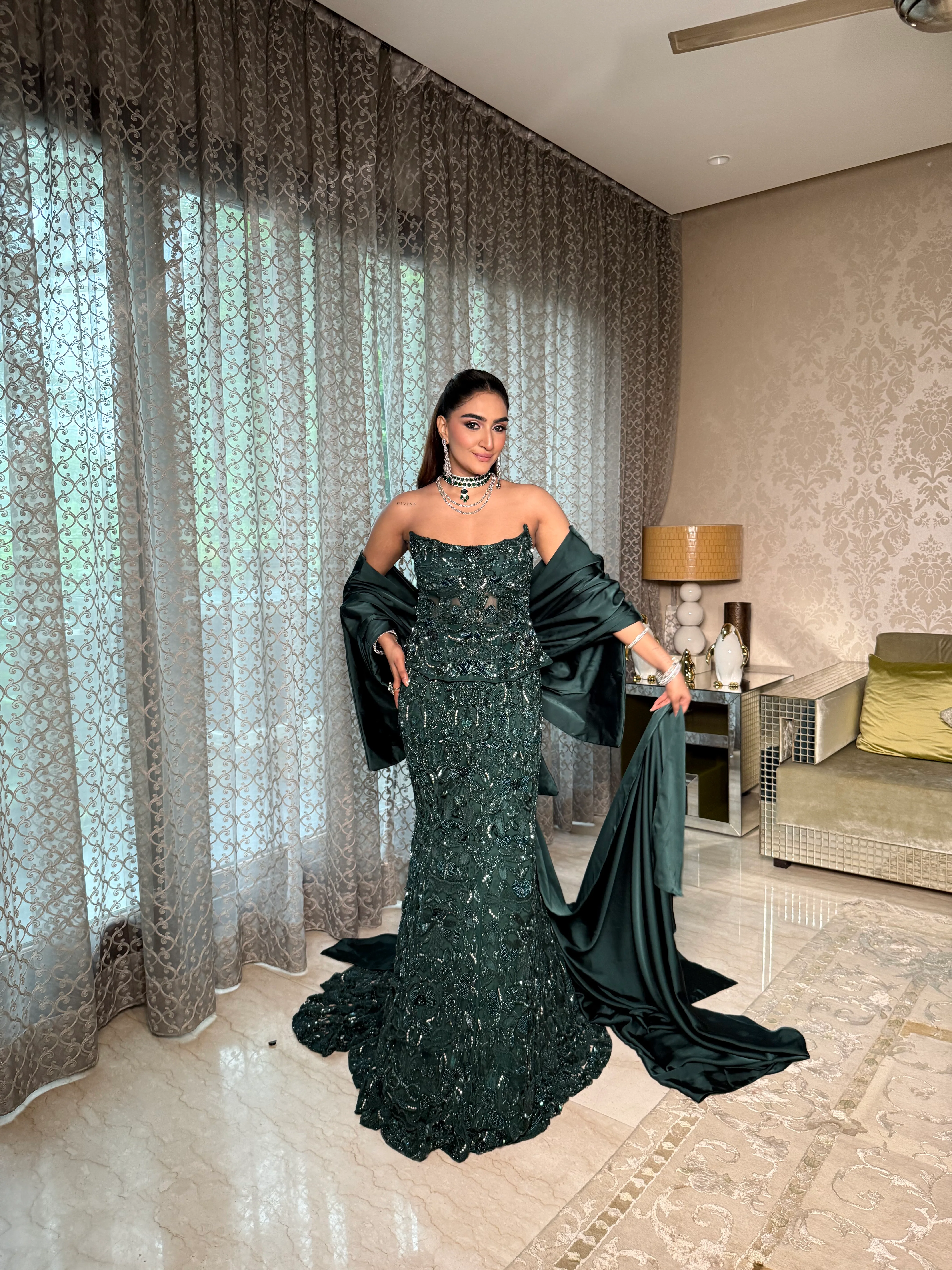 Greenleaf corset mermaid lehenga - Image 6