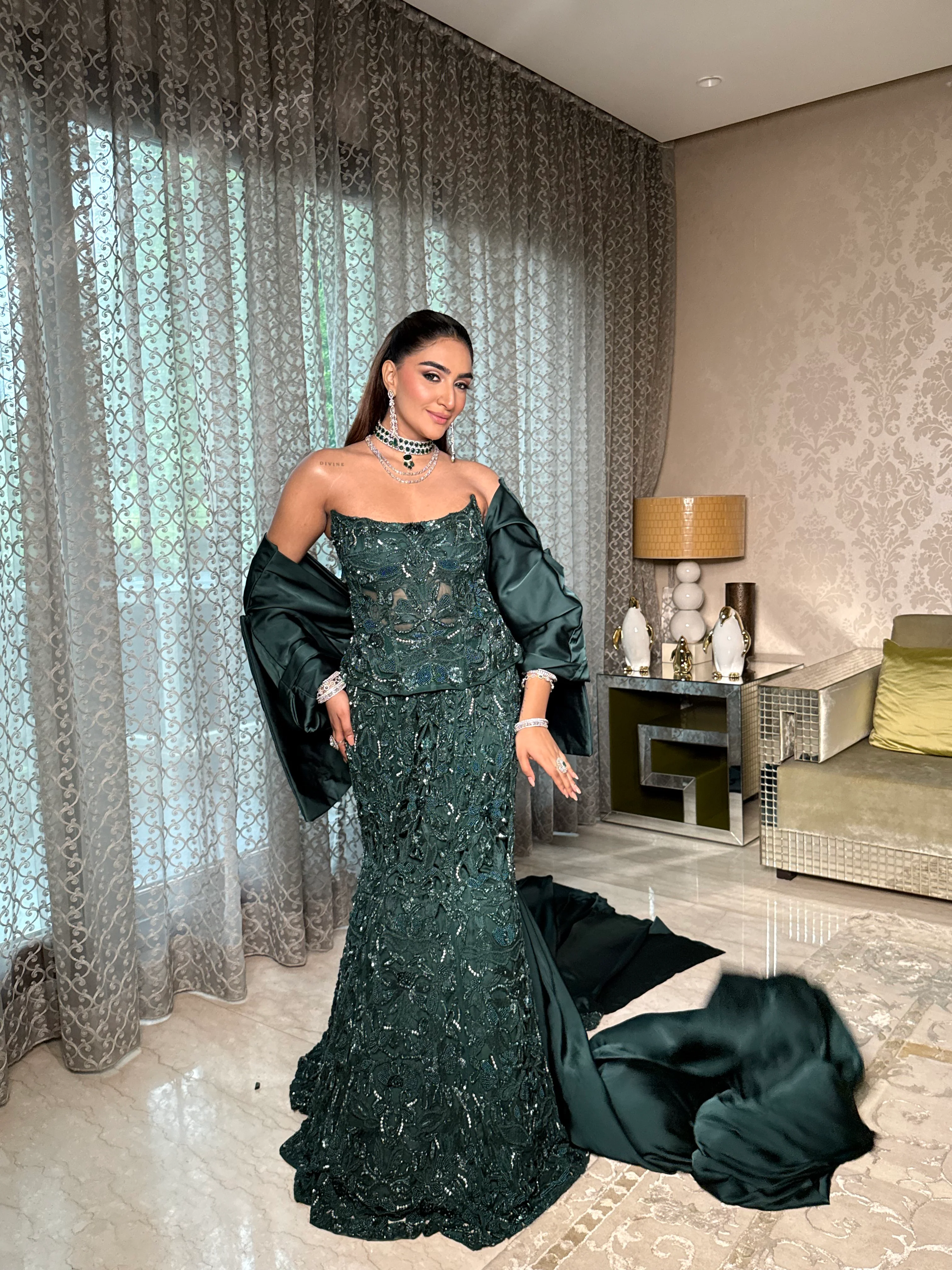 Greenleaf corset mermaid lehenga - Image 7