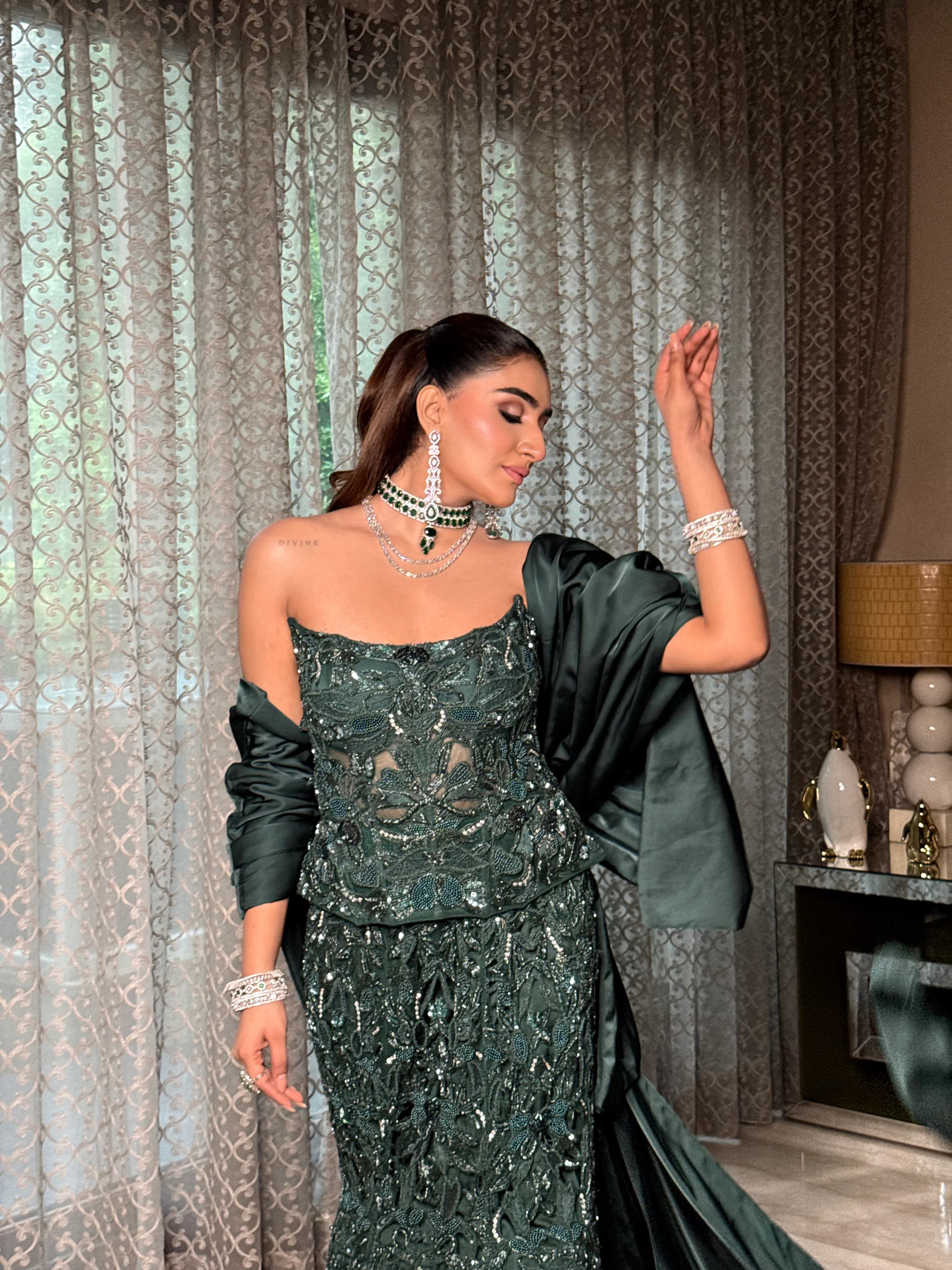 Greenleaf corset mermaid lehenga - Image 8