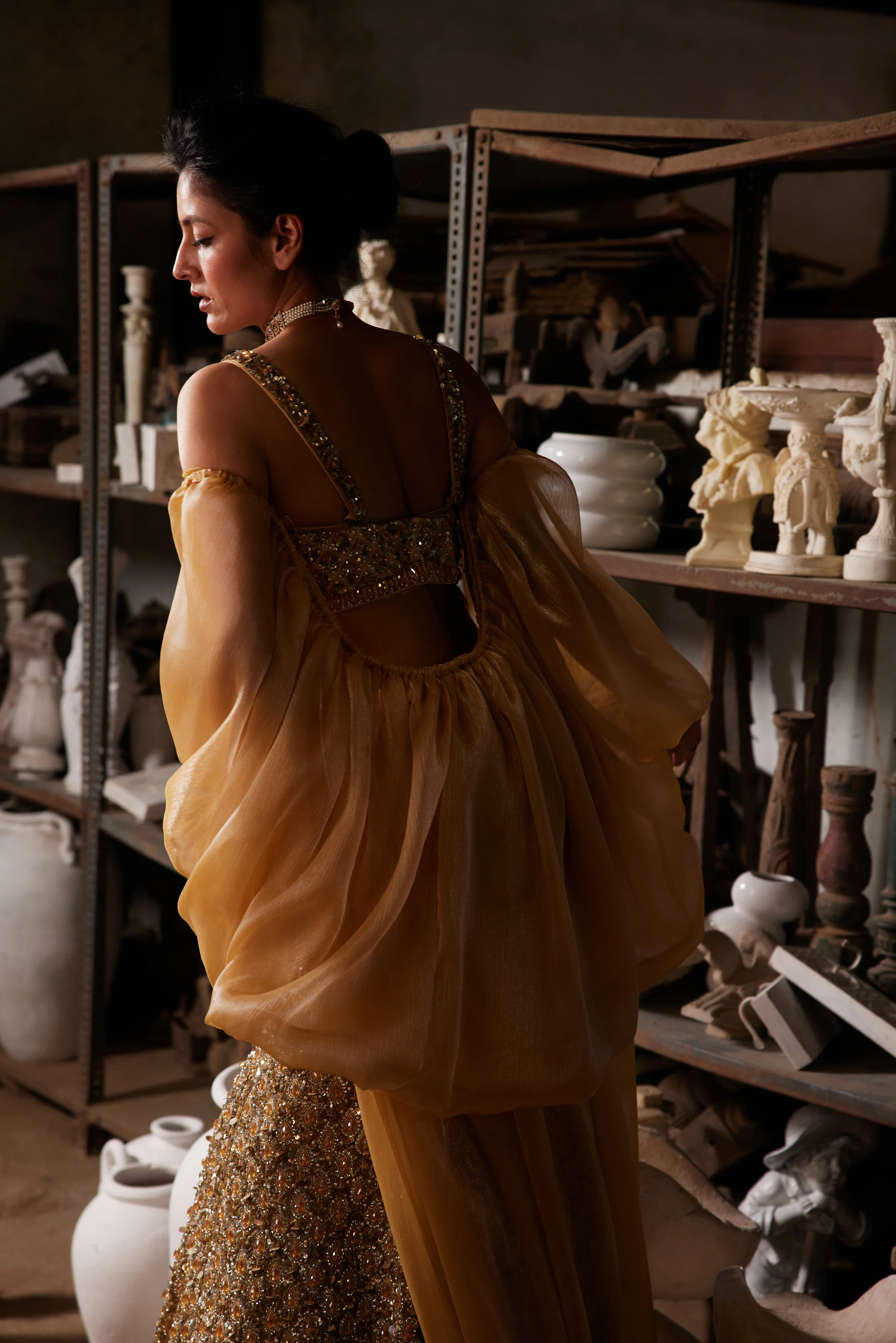 Honeycomb mermaid lehenga - Image 4