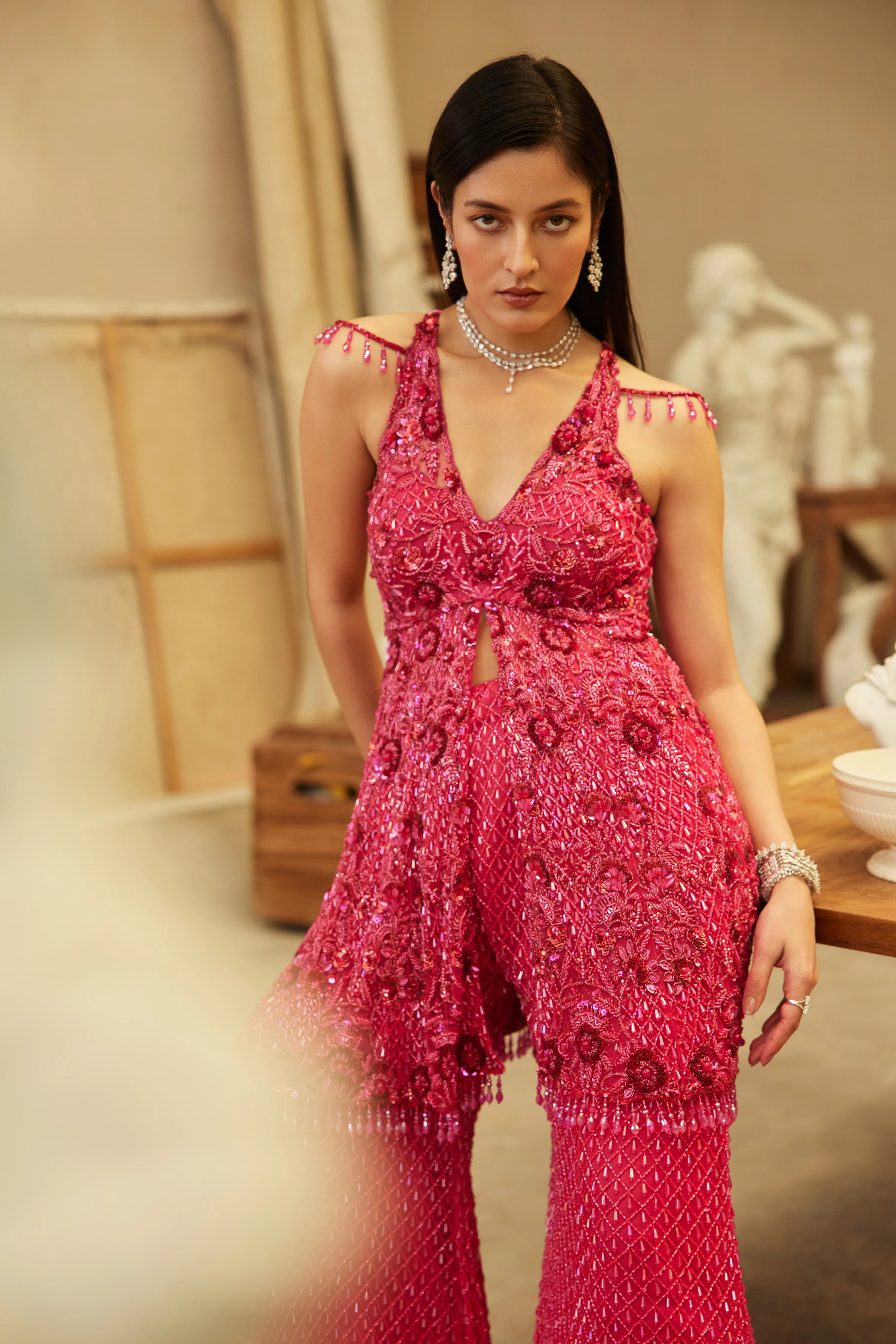 Hot Shot pink sharara - Image 5