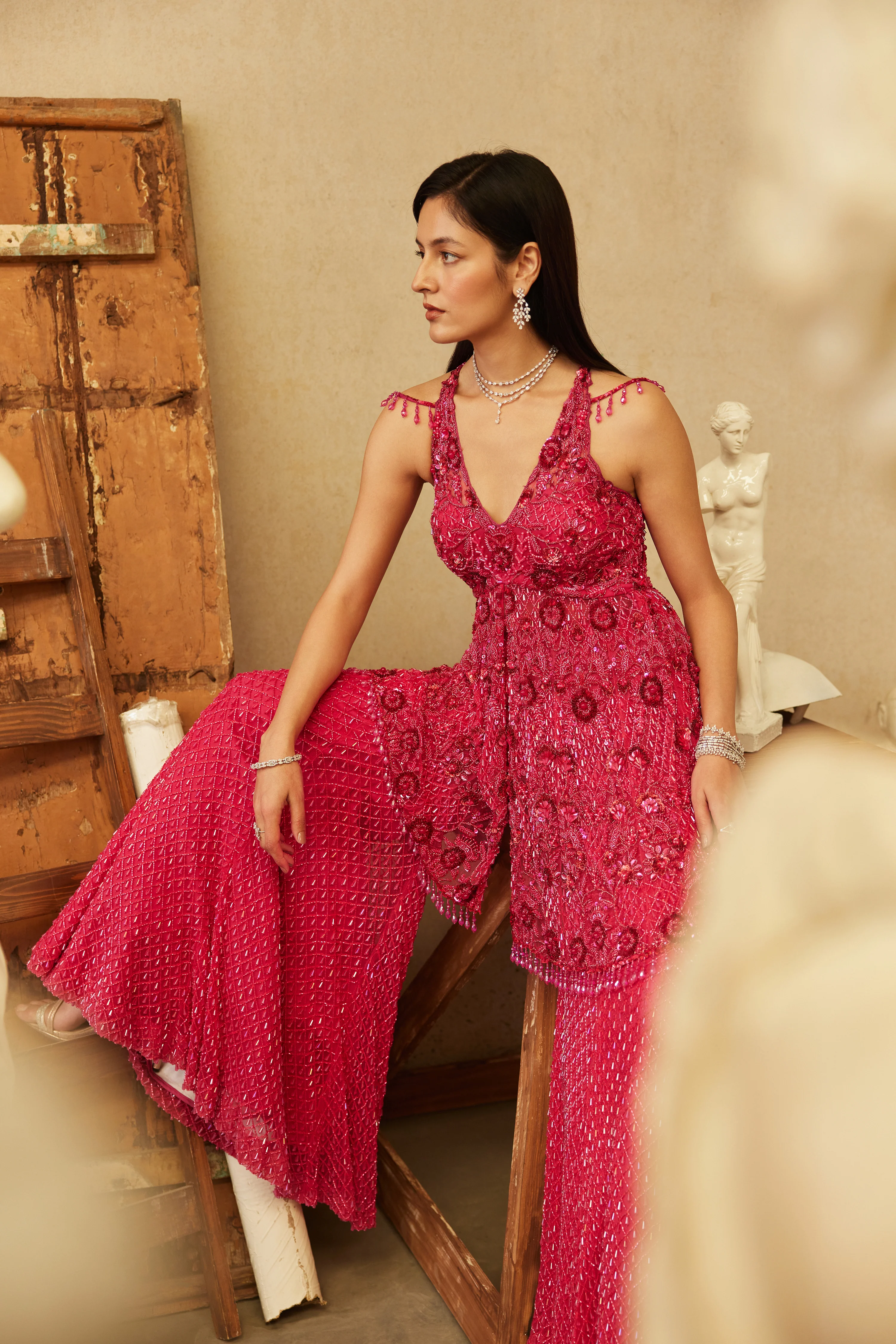 Hot Shot pink sharara - Image 6