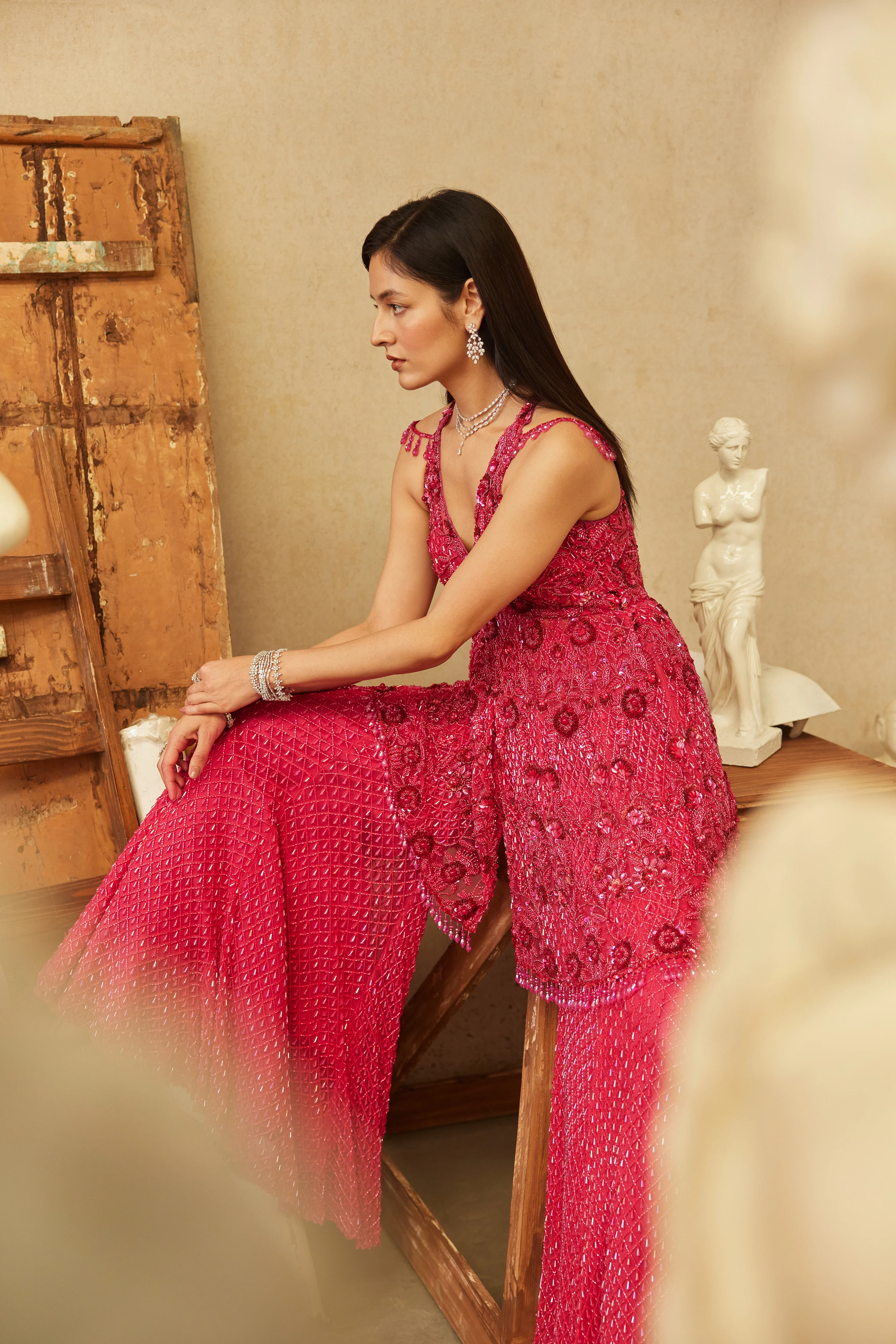 Hot Shot pink sharara - Image 7