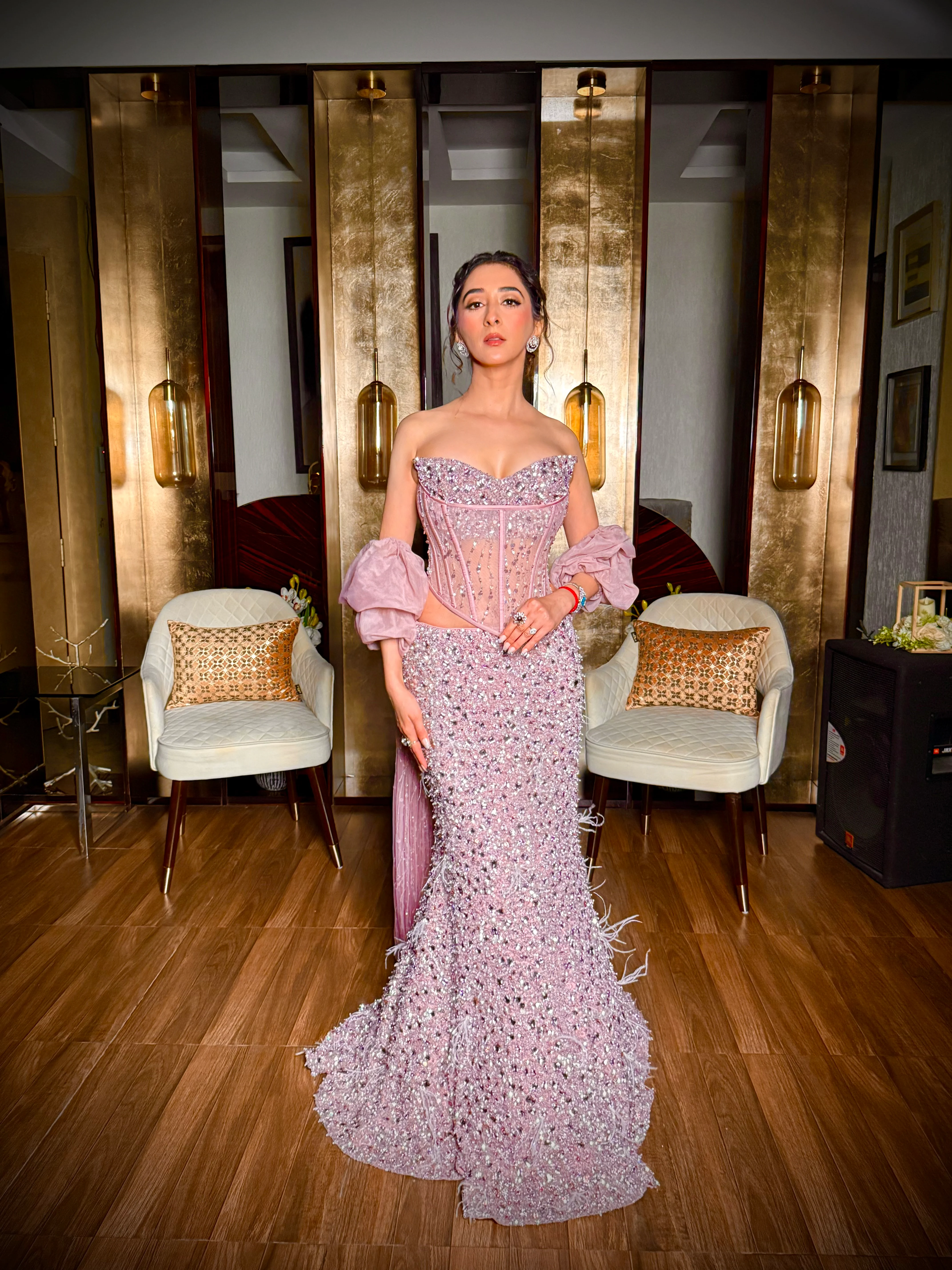 Mandarinfish corset lehenga - Image 13