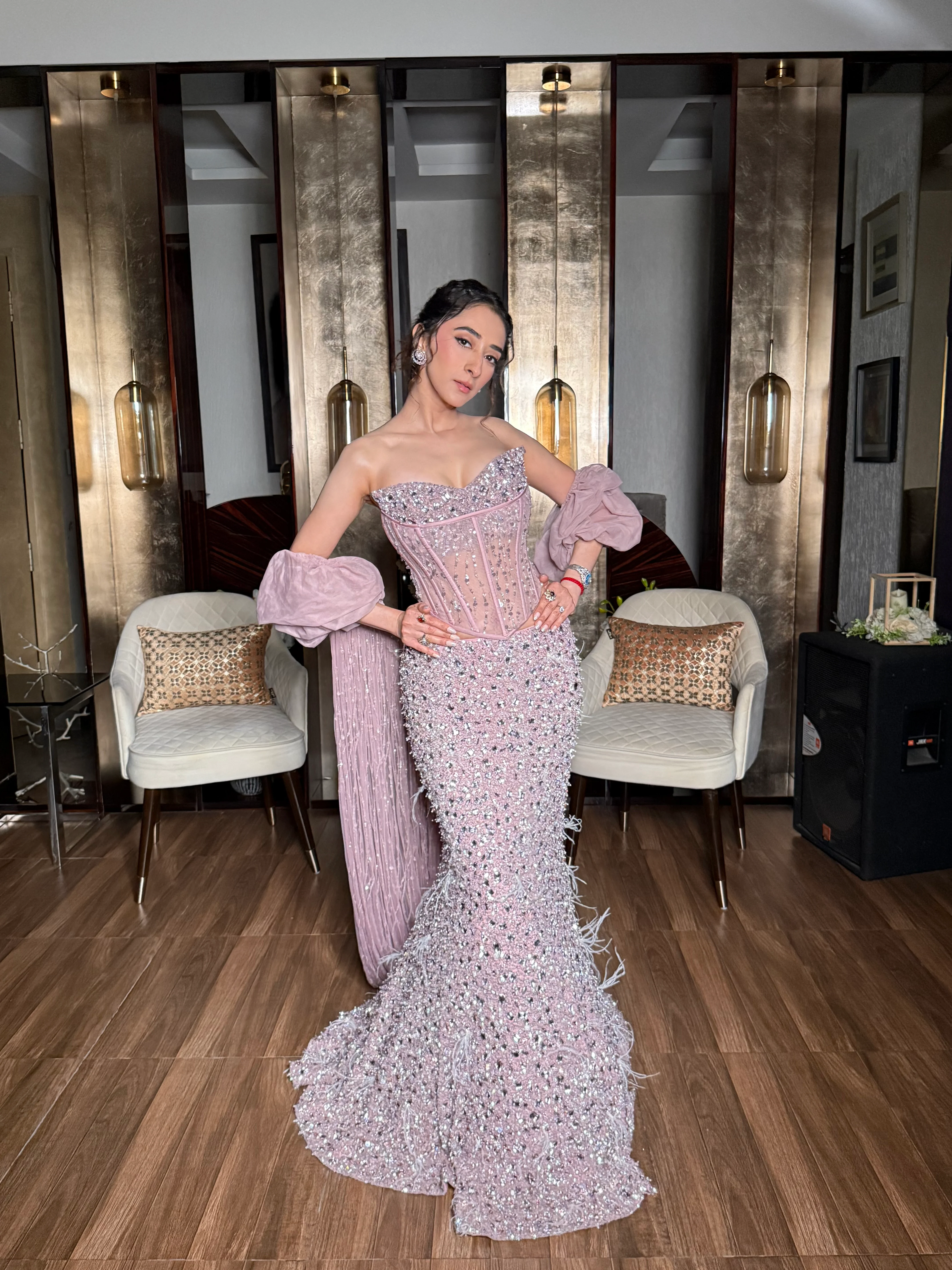 Mandarinfish corset lehenga - Image 14