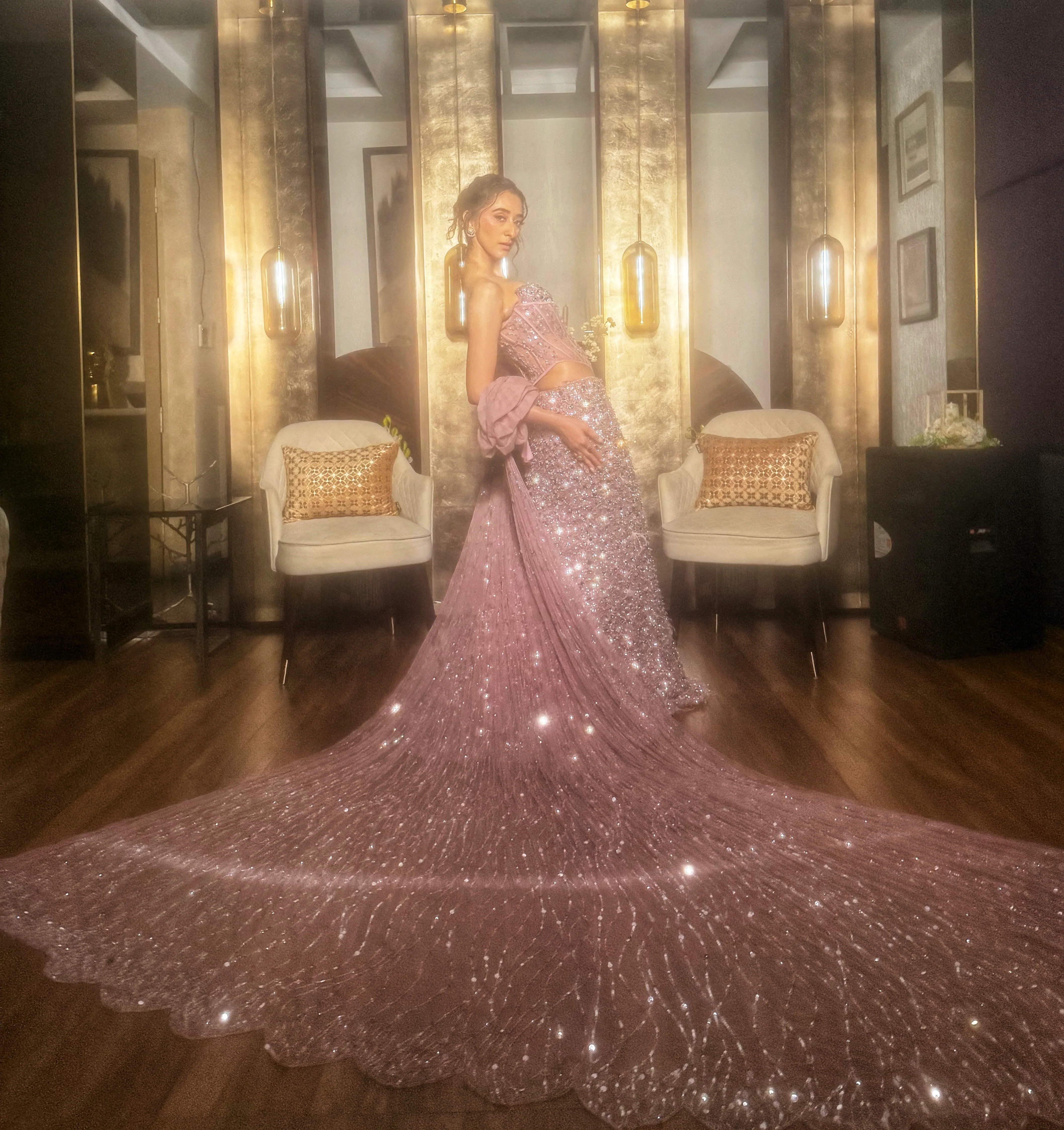 Mandarinfish corset lehenga - Image 2