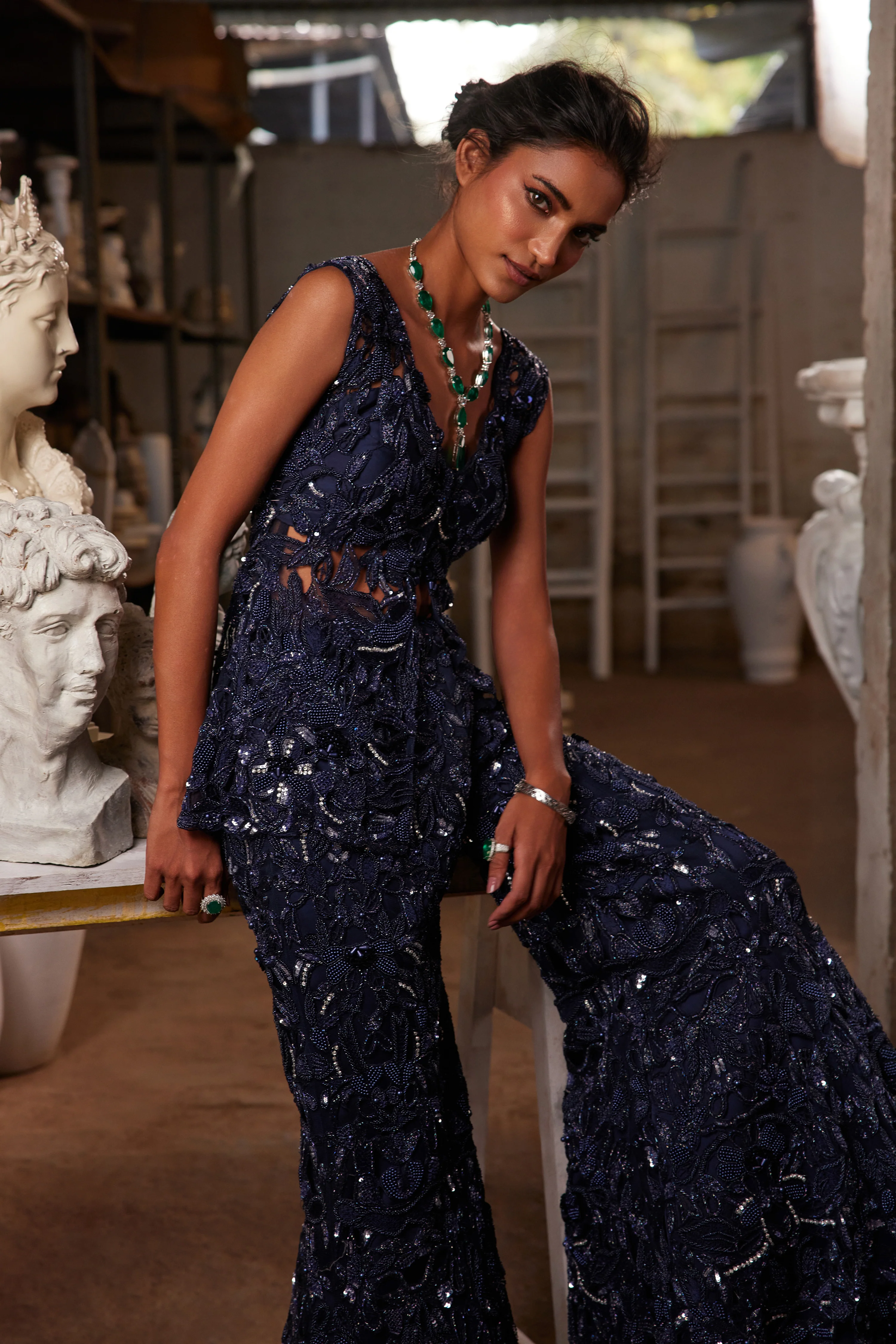 Midnight sapphire sharara - Image 4