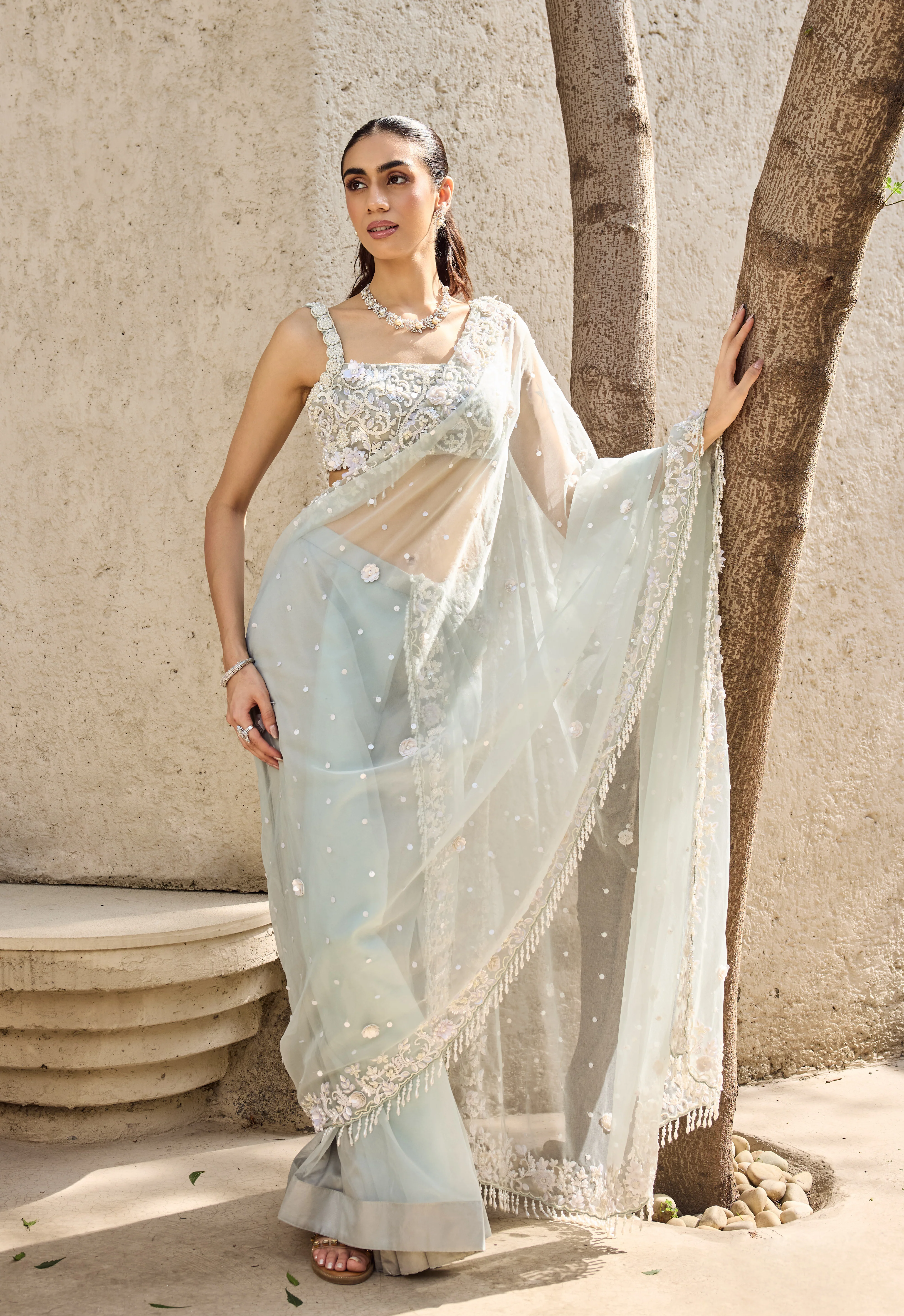Mint Green Saree - Image 7
