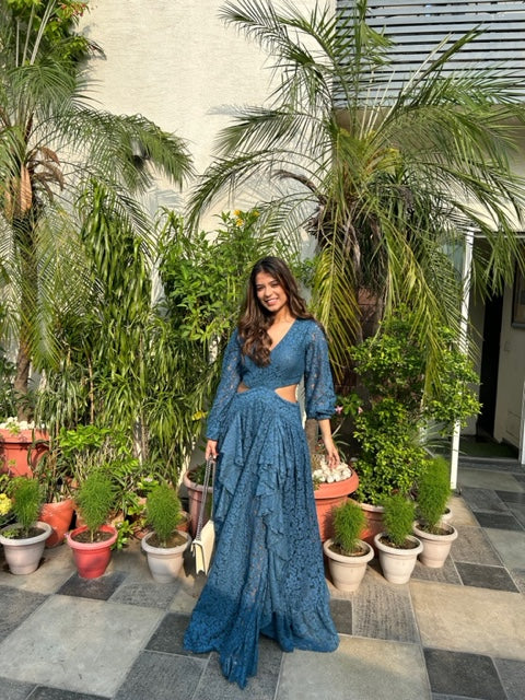 Ocean Ruffle Dress - Image 4