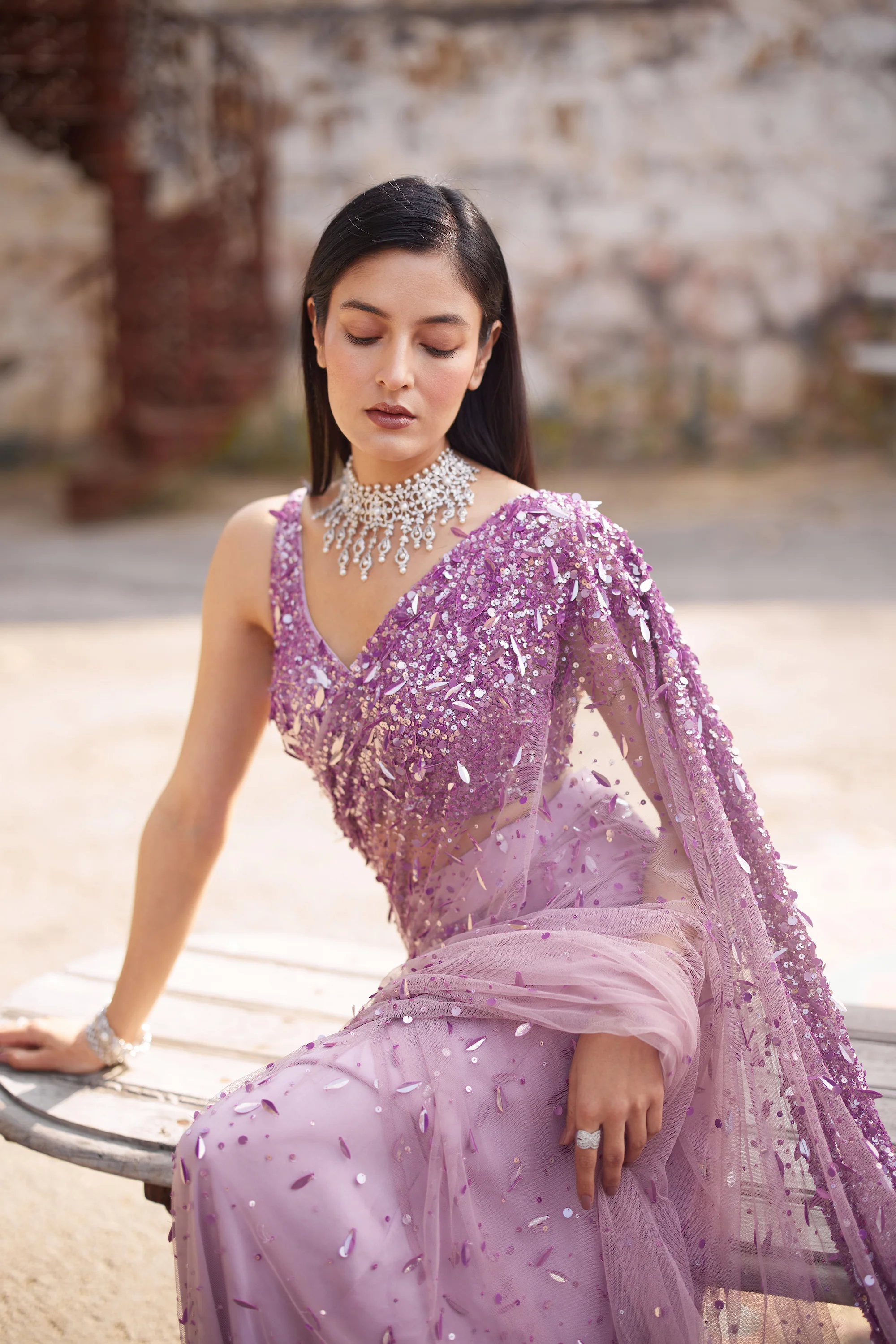 Orchid saree - Image 2