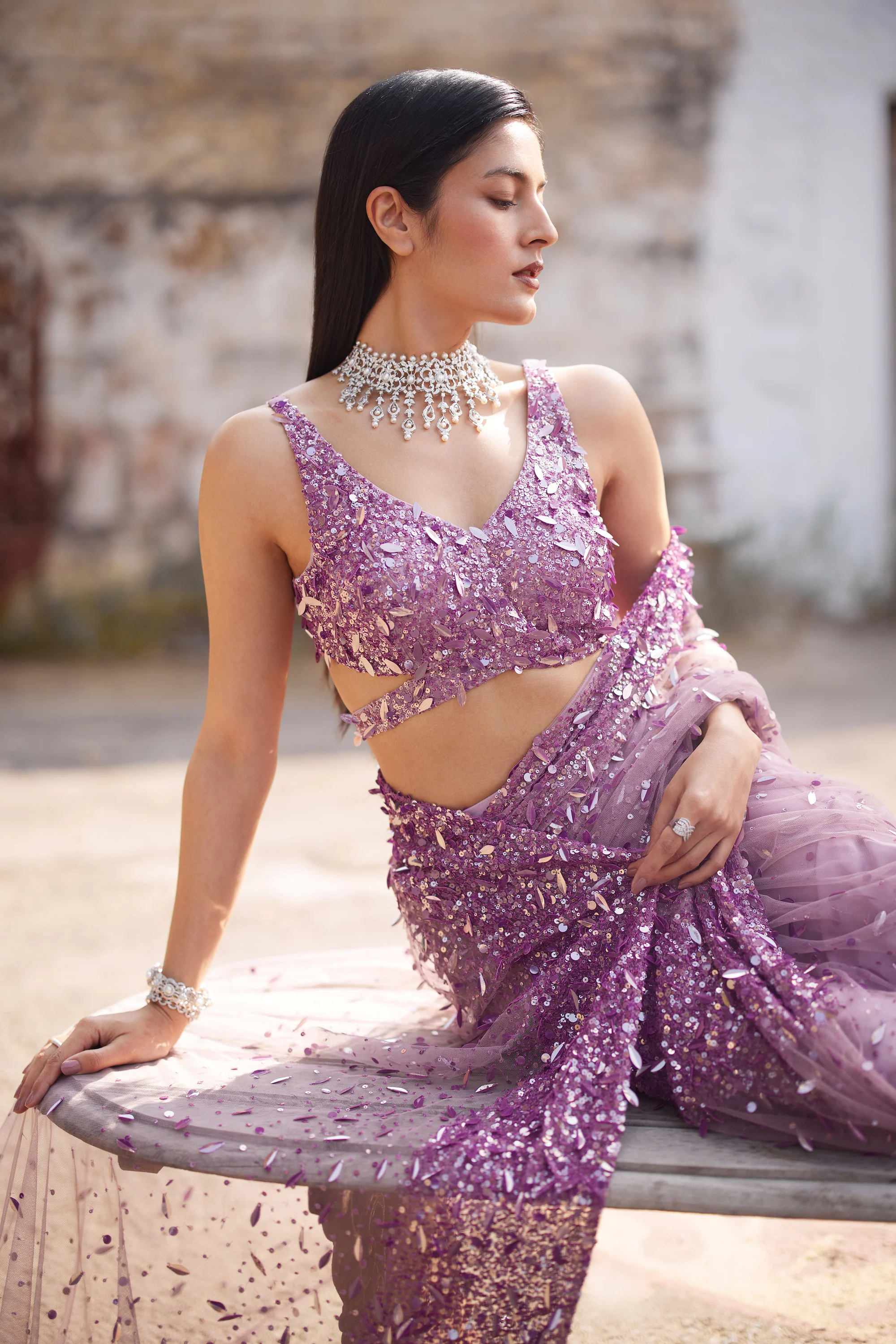 Orchid saree - Image 3