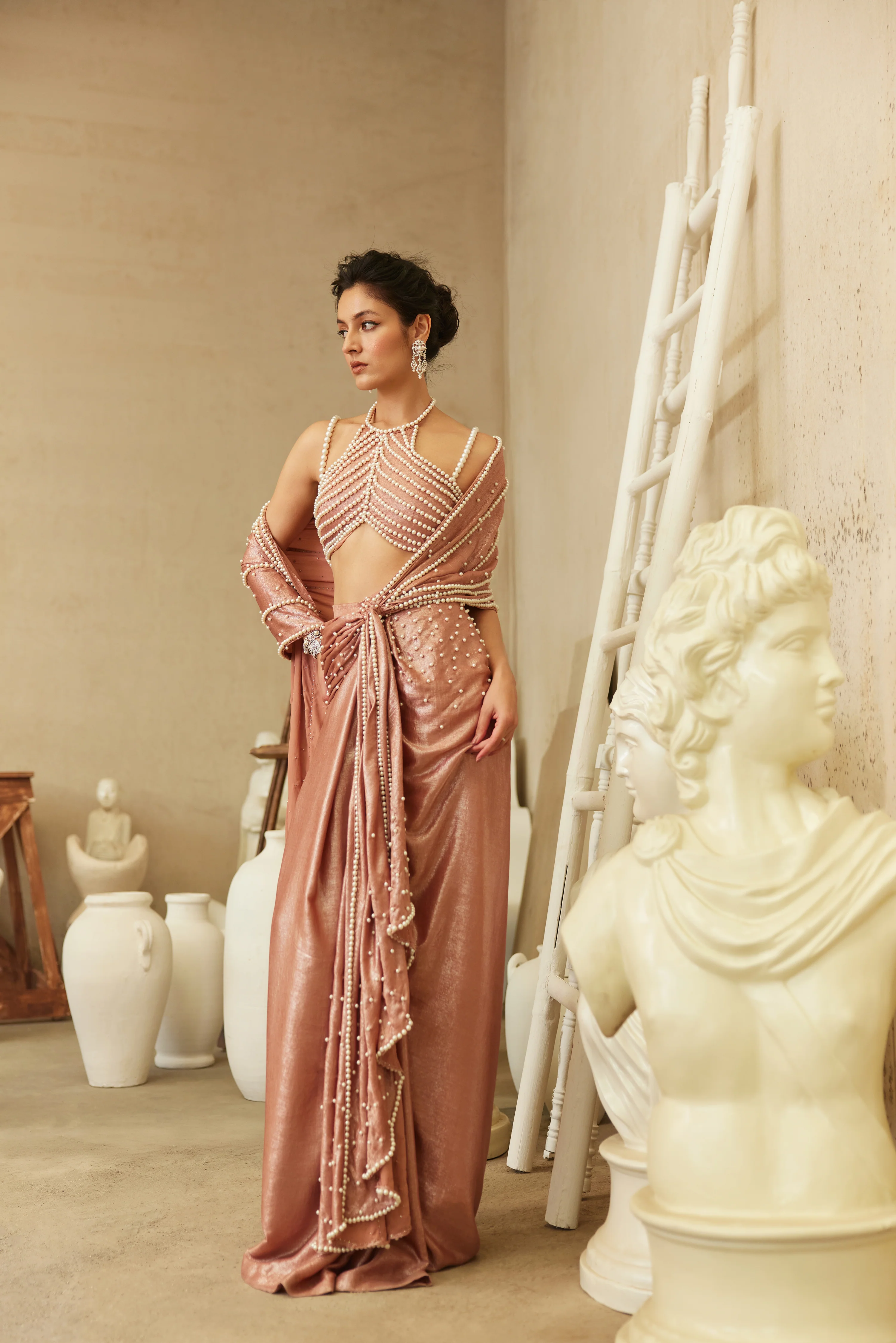 Pearl Rose saree - Image 4