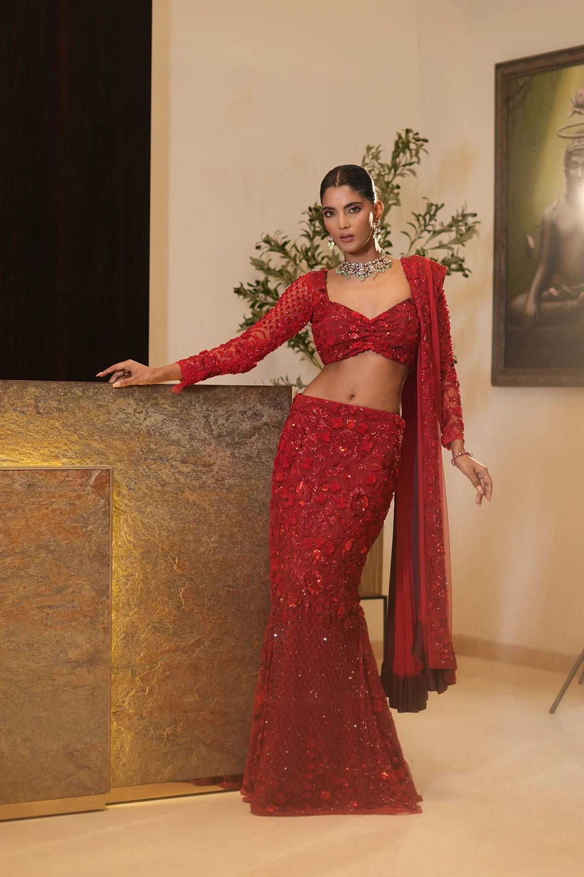 Scarlet Lehenga - Image 6