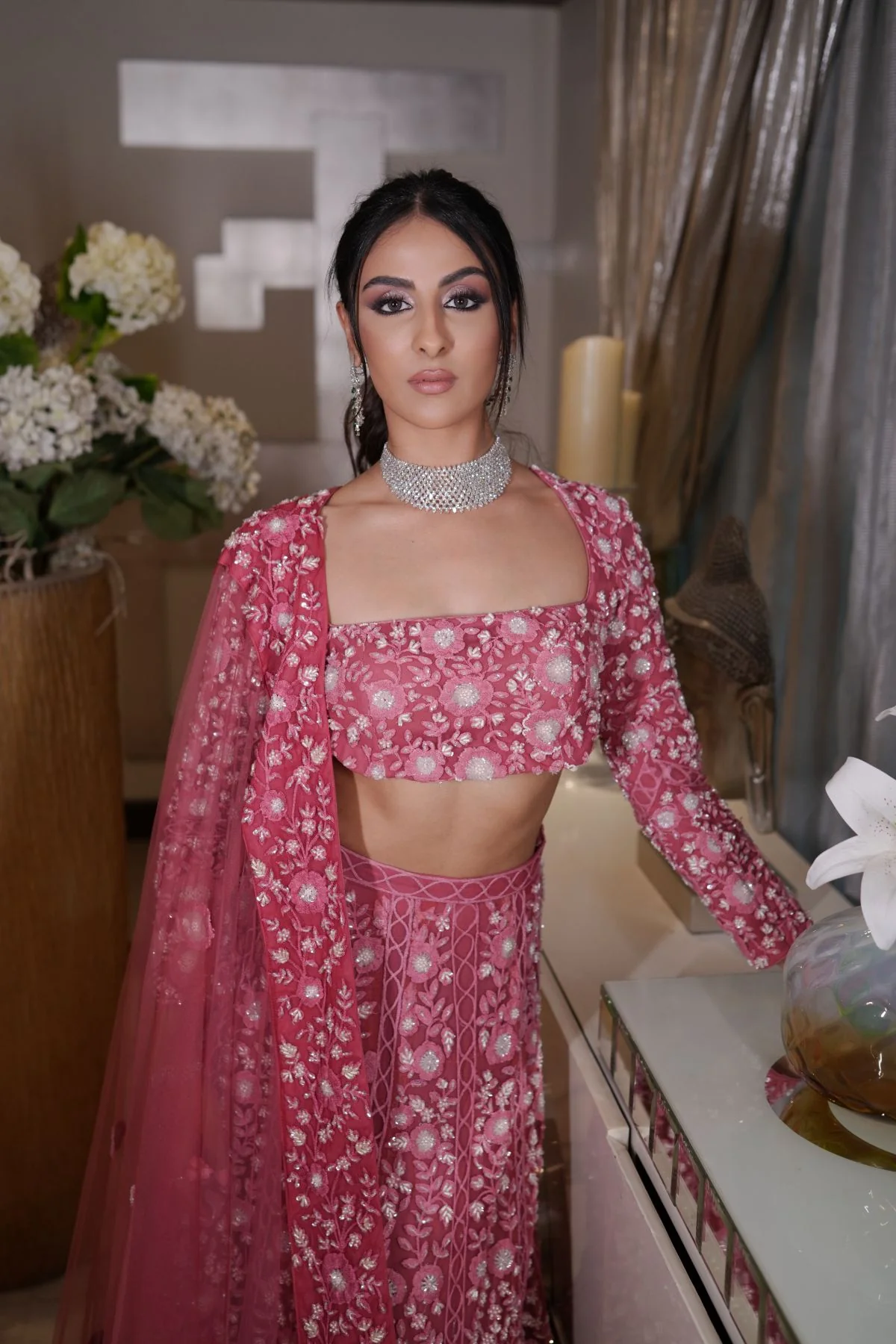Rouge Pink Lehenga - Image 2