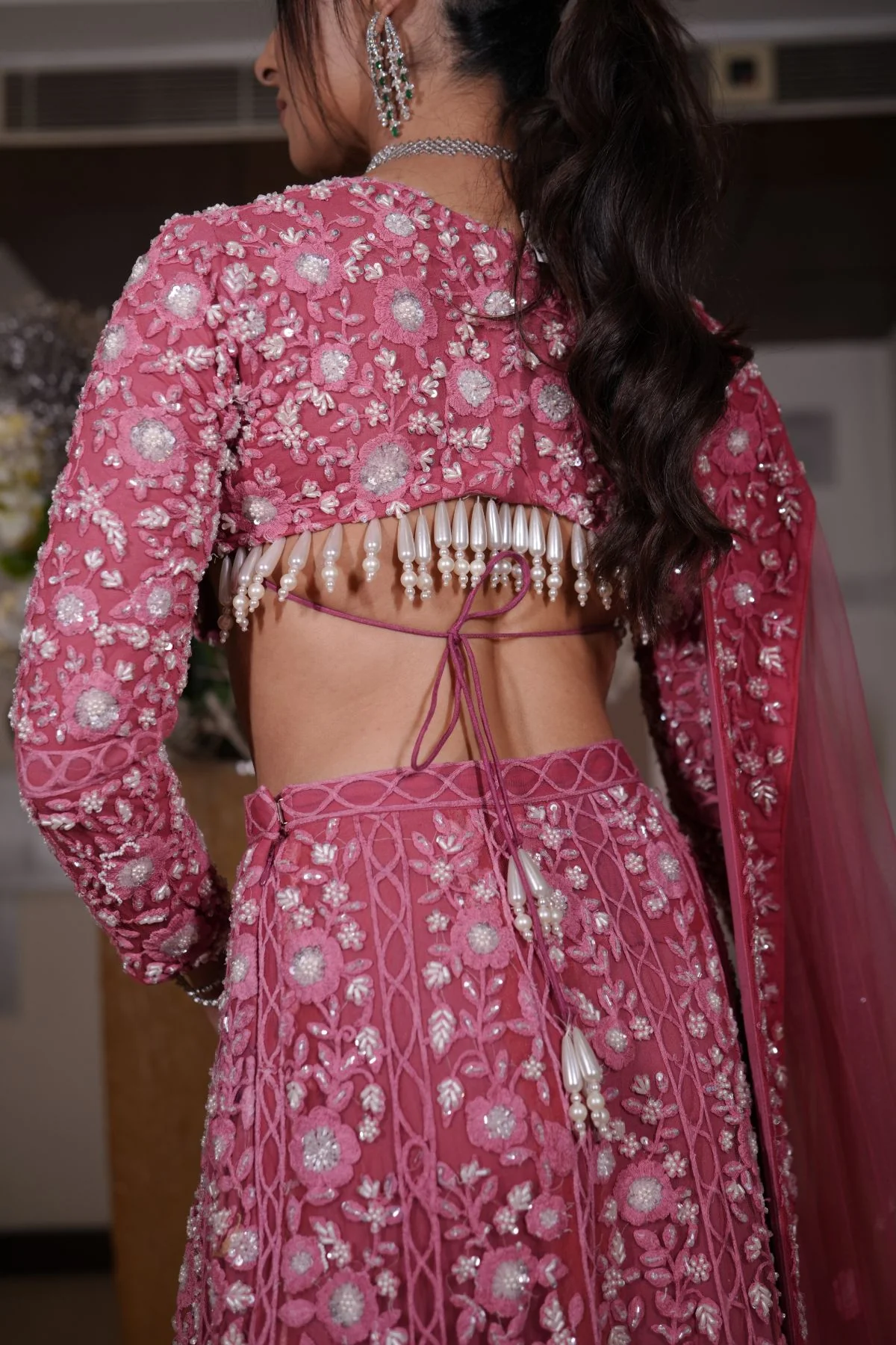 Rouge Pink Lehenga - Image 6