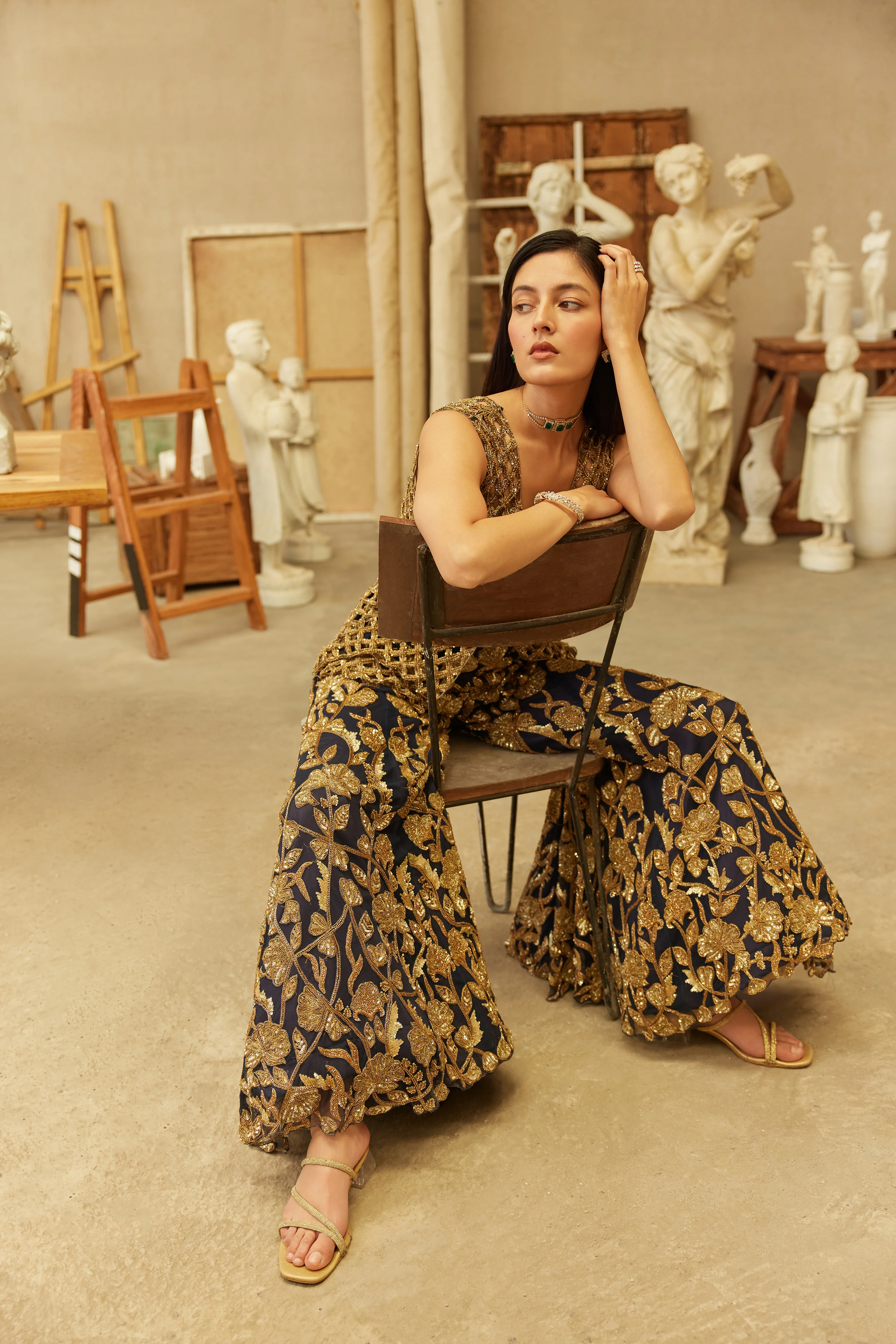 Royal Indigo sharara - Image 3