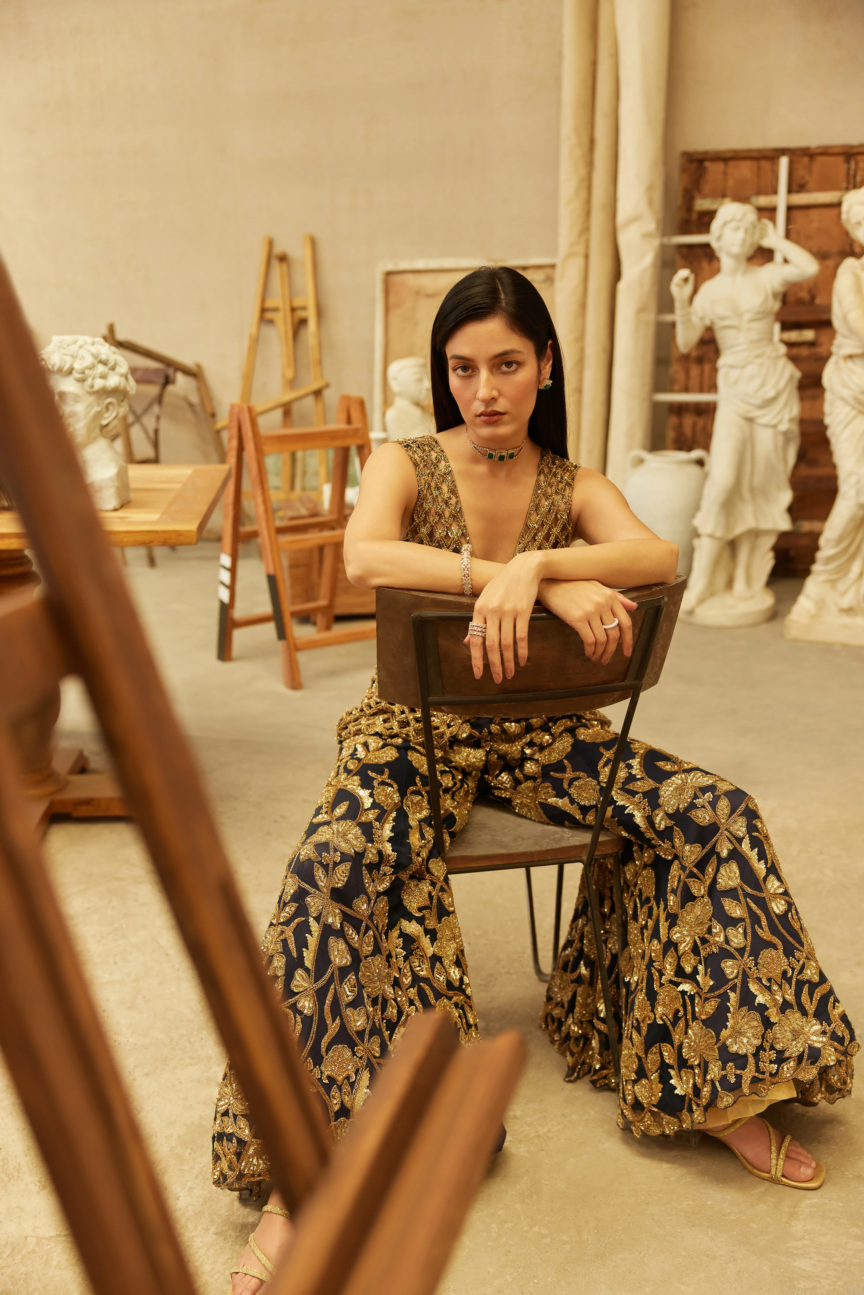 Royal Indigo sharara - Image 4