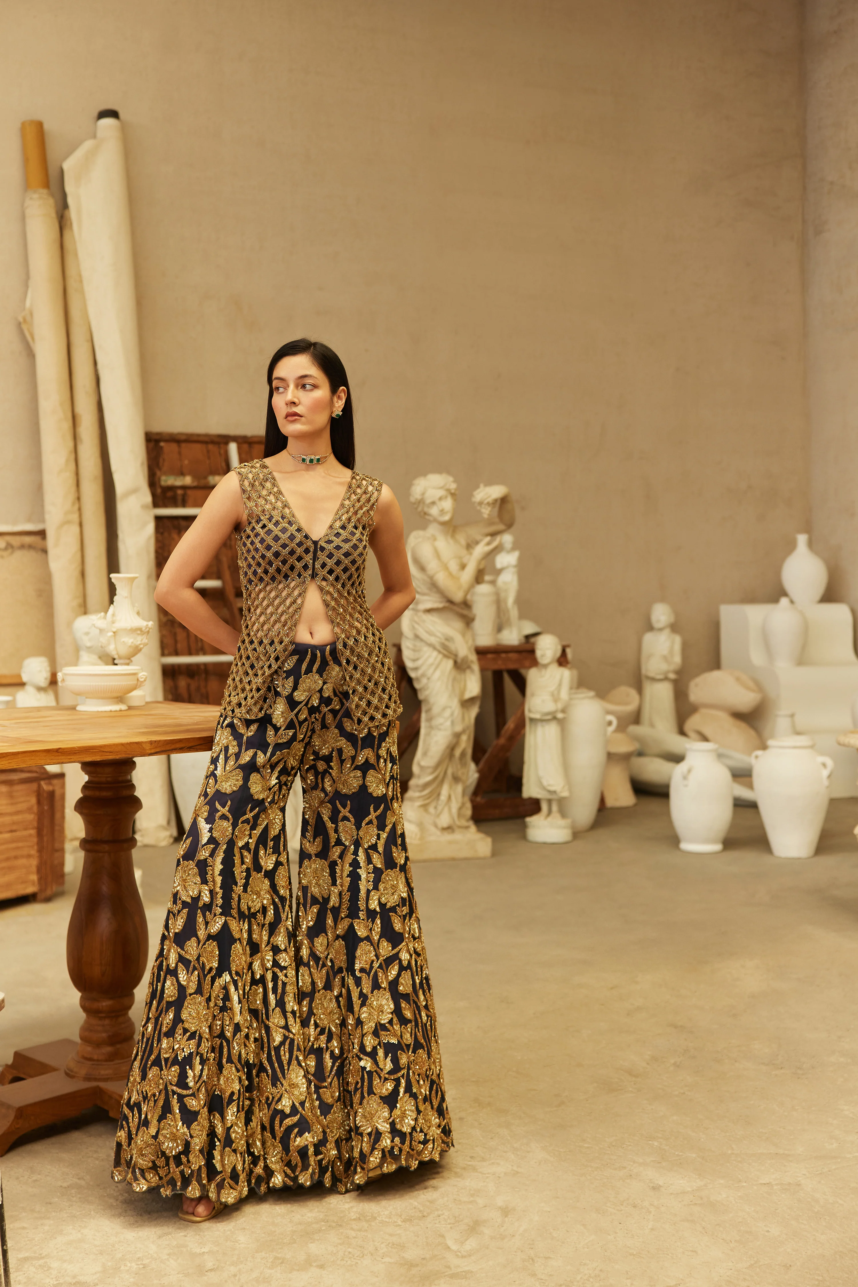 Royal Indigo sharara - Image 6