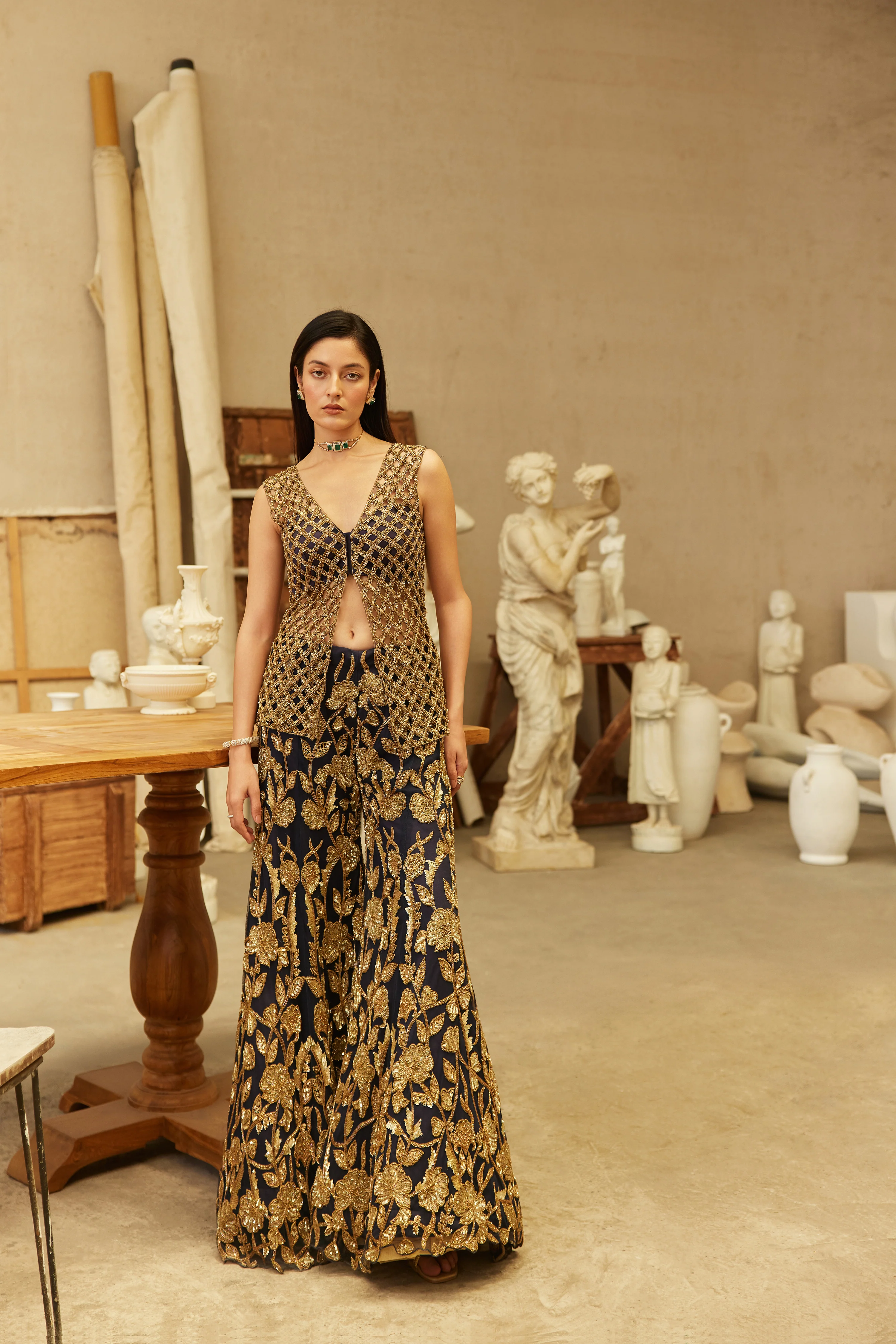 Royal Indigo sharara - Image 7
