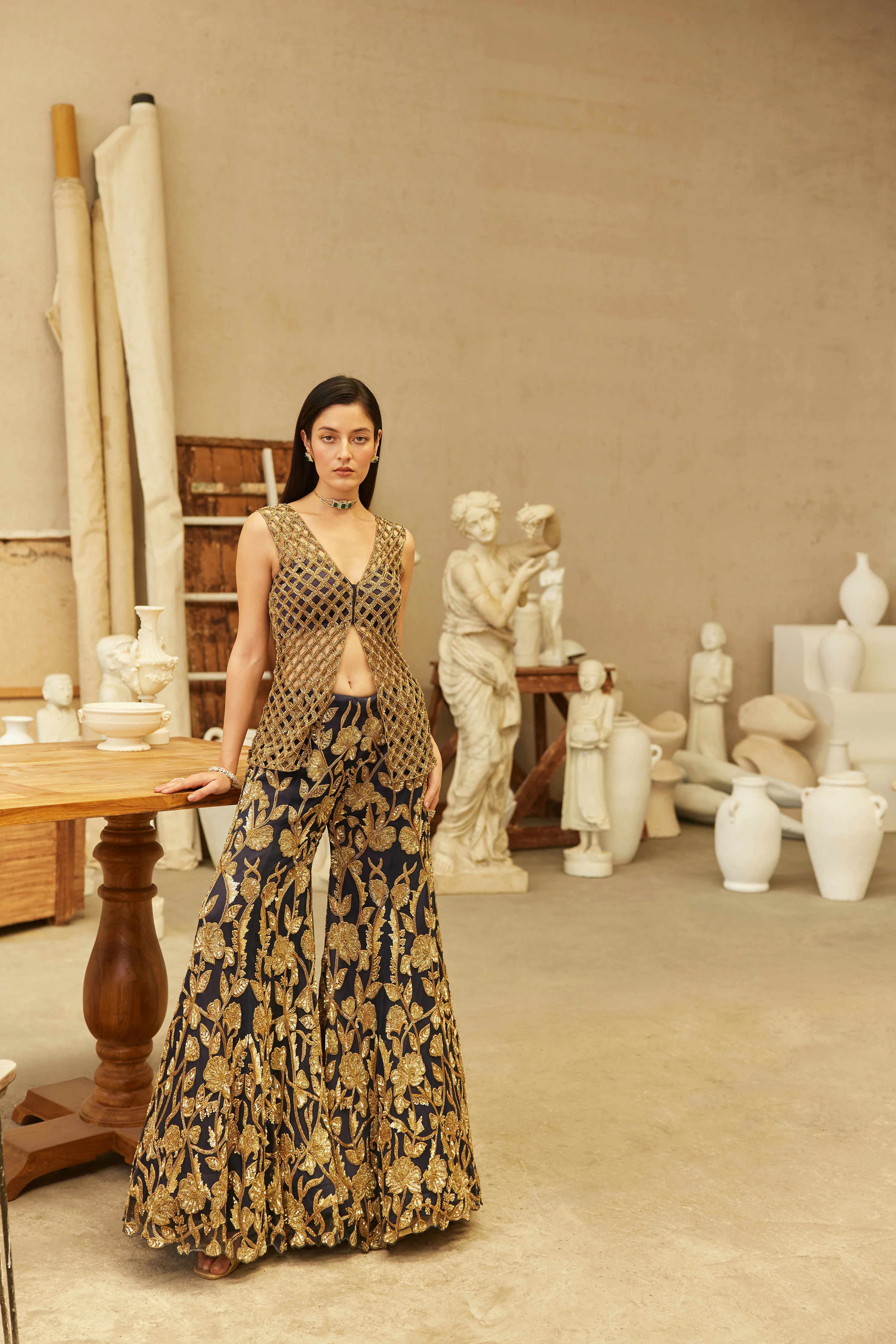 Royal Indigo sharara - Image 8