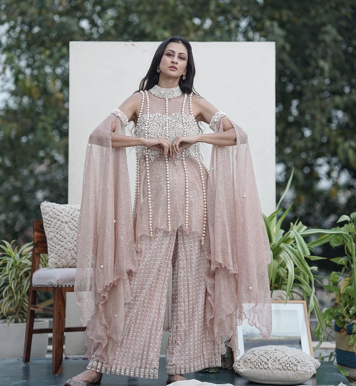 Signature Pearl Embellished Mock Neck Set - Image 3