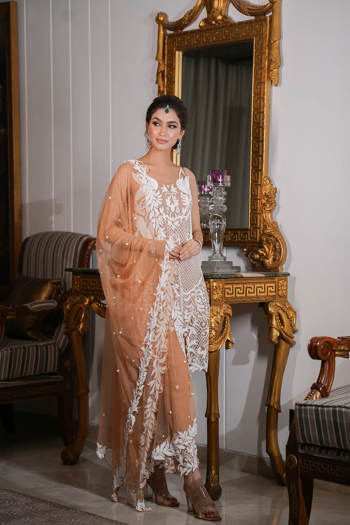 White Embroidered Suit Set - Image 4